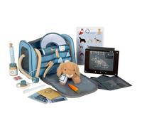 small foot vet's bag with rabbit, play set with extensive wooden accessories, with carry bag and plush rabbit, for children aged 3 and above, 12737