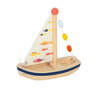 small foot water toy, sailing boat Big Ocean, wooden boat with fabric sails, for the bathtub or paddling pool, for children of 2 years and up, 12824