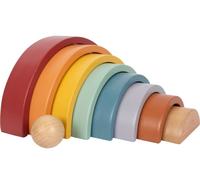 small foot Wooden Building Blocks Rainbow Safari, motor skills toy w (US IMPORT)