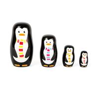 Small Foot Wooden Children from 3 Years 10619 Matryoshka Penguin Figures Made of