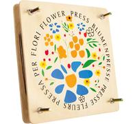 small foot wooden flower press, easy-to-use press for drying leaves and flowers, from 3 years, 8172, Wood