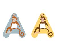 small foot Wooden Nursery Letters Set A, FSC® 100%-Certified Wood, combinable and Collectible Animal Letters, 12508