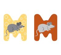 small foot Wooden Nursery Letters Set M, FSC® 100%-Certified Wood, combinable and Collectible Animal Letters, 12520