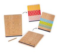 Set of EDUCATE small foot® wooden writing boards for children multicoloured