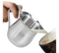 Small For Cream - For 90 ml Stainless Steel Syrup With Spout | Dispenser Jug With Handle, Dishwasher Safe, Bell Cream With Pourer Spout, Port