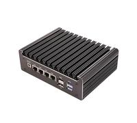 Small Form PC Office Home Business/Desktop Computer 8265U Processor NO RAM NO PCIE3.0x4 SSD,Fanless Mini PC with Quad 2.5G LAN ,Support 4K Triple Display/HDMI+DP+Type-C/2 SATA3.0/WiFi/5G/SIM card slot