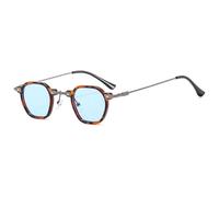 Small Frame Men's Sunglasses Outdoor Women's Vacation Commuter Sun Glasses(Blue)