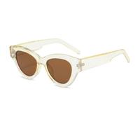 Small Frame Sunglasses Men's And Women's Vacation Photo Shoot Party Decorative Sun Glasses(Brown)