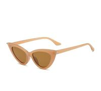 Small Frame Women's Vacation Sunglasses Outdoor Driving Men's Commuter Sun Glasses(Brown)