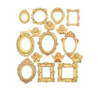 Small Frames - Gold Small Photo Set, Miniature Decor Pieces, Lovely Display Props, Cute Collectibles, Compact Decor for the h
