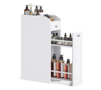 Small Freestanding Bathroom Cabinet with Drawers, White