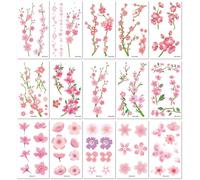 Small Fresh Cherry Blossom Tattoo Stickers Ancient Costume Wrist Ankle Waterproof Sweat Long-Lasting Simulation Tattoo Stickers105*60mm