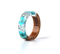 Small fresh environmental protection forest resin ring, DIY dry flower drop rubber ring, the best gift for girlfriend or mother, 17mm, Resin, No Gemstone
