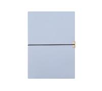 Small Fresh Soft Leather Strap Diary Simple Personalized Notebook-Blue A5
