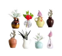 Small Fridge Magnets | Fridge Magnets for Small Flower Vases | 8 Fun Resin Pots Home Kitchen Decor for Refrigerator School Dishwasher Lockers