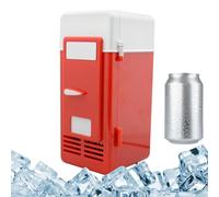 Small Fridge, USB Personal Fridge, Drink Cans Cooler, Plug and Play Beverages Chiller, Mini Compact Freezer, Plug-in Cooler Appliance, Cooling Warming Equipment, for Travel Car Offices Use