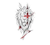 Small Full Arm Animal Tiger Wolf Tattoo Sticker Half Arm Waterproof Durable Temporary Tattoos(02)