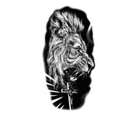 Small Full Arm Animal Tiger Wolf Tattoo Sticker Half Arm Waterproof Durable Temporary Tattoos(10)
