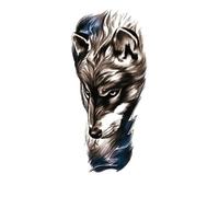 Small Full Arm Animal Tiger Wolf Tattoo Sticker Half Arm Waterproof Durable Temporary Tattoos(18)