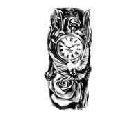 Small Full Arm Animal Tiger Wolf Tattoo Sticker Half Arm Waterproof Durable Temporary Tattoos(21)