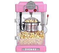 Small Fully Automatic Popcorn Popper Maker, Commercial and Household Popcorn Machine, for Kids Parties Home Cinema,Pink