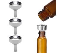 Small Funnel, 3pcs Mini Funnels for Filling Small Bottles, Silver Aluminium Funnels, 1.8cm Mouth Diameter, for Filling Bottles or Containers, Transferring Liquids or Powders