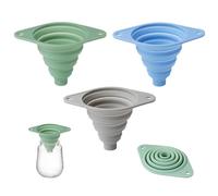 Small Funnel for Water Bottle 3PCS Heat-Resistant Silicone Collapsible Funnel with Hanging Hole for Filling Bottles Kitchen