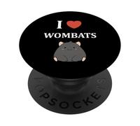 Small Funny Wombat Minimalist animals simple i love Wombats PopSockets Adhesive PopGrip