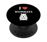 Small Funny Wombat Minimalist animals simple i love Wombats PopSockets Adhesive PopGrip