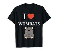 Small Funny Wombat Minimalist Animals Simple i Love Wombats T-Shirt
