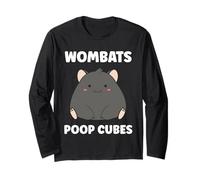 Small Funny Wombats Animals Zero Poop Cubes Wombat Long Sleeve T-Shirt