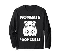 Small Funny Wombats Animals Zero Poop Cubes Wombat Long Sleeve T-Shirt