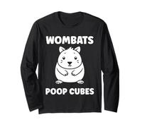 Small Funny Wombats Animals Zero Poop Cubes Wombat Long Sleeve T-Shirt