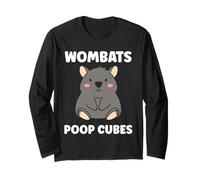 Small Funny Wombats Animals Zero Poop Cubes Wombat Long Sleeve T-Shirt