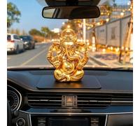 Small Ganesha Statue for Car Dashboard Decor Lord Ganesh Diwali Pooja Gifts | 3.5"H Ganesha Idol for Car Decor Ganpati Figurine Home Mandir Pooja Room Altar Decocr Diwali Puja Item Chaturthi Gift
