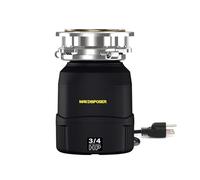 Small Garbage Disposal 3/4 HP for Kitchen sink Quiet with Power Cord, Continuous Feed Food Waste Disposer Stainless Steel Grind 0.75 Horsepower, Easy to install