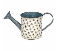 Small Garden Bee White Yellow Grey Gardening Gift Ornament Metal Watering Can