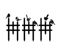 Small Garden Fence - Decorative Bird Ground Stakes, Outdoor Landscape Edging Set | Three Piece Ground Insert Border Panels for Backyar, Patio, Deck, Porch, Balcony, Yard Decor Charact