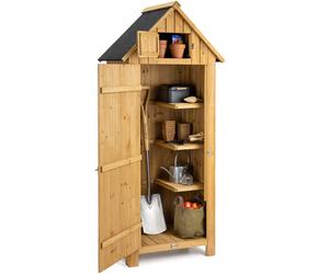 Small Garden Shed Slim Compact Wooden Outdoor Storage Lockable Door 6ft Christow