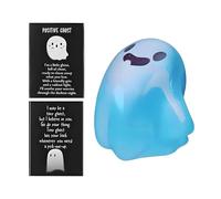 Small Ghost Figurines - Luminous Resin Figures, Adorable Halloween Decoration Lightweight Sturdy | Glow-in-the-Dark Ghost Statue with Thank You Card for Indoor, Outdoor Decor