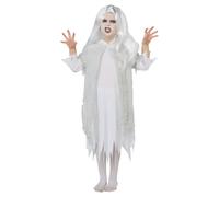 Rubies Official Ghostly Spirit Childs Costume and Wig, Haunting Ghost Ghoul, Child Size Small Age 3-4 Years Halloween