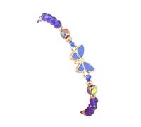 Small Gift Pink Colors Butterfly Beaded Bracelet Color Charm Simple Small Fresh Women's Bracelet Handmade Holiday Jewelry () Alloy Valentine Black Precious Granny Phrases Rings, one size, Zinc alloy