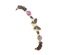 Small Gift Pink Colors Butterfly Beaded Bracelet Color Charm Simple Small Fresh Women's Bracelet Handmade Holiday Jewelry () Alloy Valentine Black Precious Granny Phrases Rings, one size, Zinc alloy