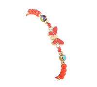 Small Gift Pink Colors Butterfly Beaded Bracelet Color Charm Simple Small Fresh Women's Bracelet Handmade Holiday Jewelry () Alloy Valentine Black Precious Granny Phrases Rings, one size, Zinc alloy