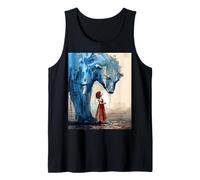 Small Girl Big Polar Bear Expressive Whimsical Mood Duality Tank Top