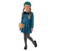 Small Girls Evacuee Girl Costume - evacuee costume ww2 fancy dress kids girl child 1940s book week world war history ww1