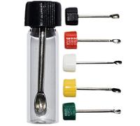 Small Glass Bottle with Snuff Spoon -High End Pocket Sized Glass Vial (Black) by Snuffies
