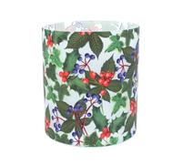 Small Glass Candle/Tea light Holder 10cm holly design by Gisela Graham