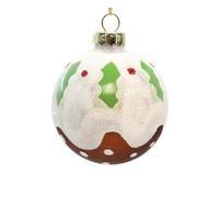 Small Glass Christmas Pudding Bauble (6cm)