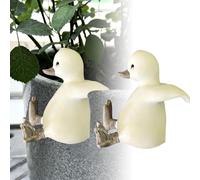 Small Glass Fish Tank Hanging Ornament Decorative Desktop Basin for Courtyard Fence Edge Display (Yellow, 11cm)